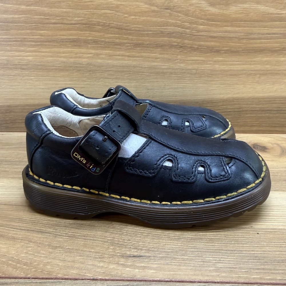 DR MARTENS Kids Vintage Little Girls 9 Black Leather Mary Jane Uniform ENGLAND